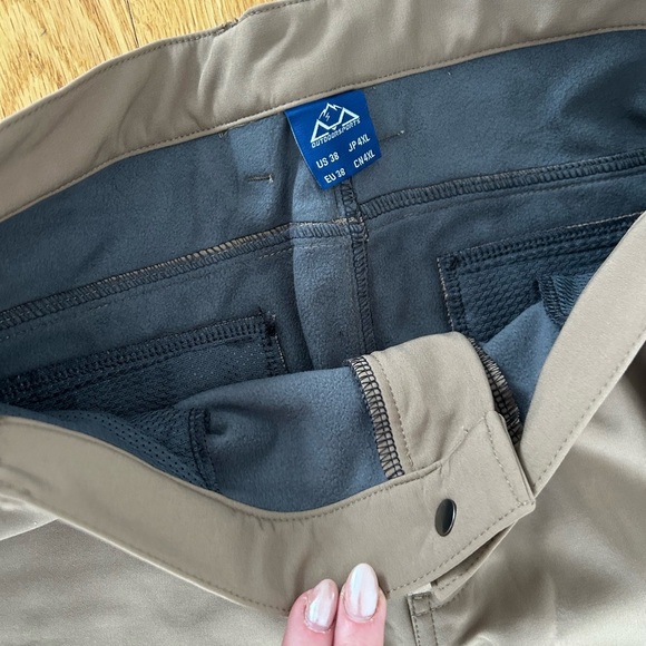 Hiking pants - waterproof and fleece lined pants with Flat Front Waistband - Picture 3 of 8